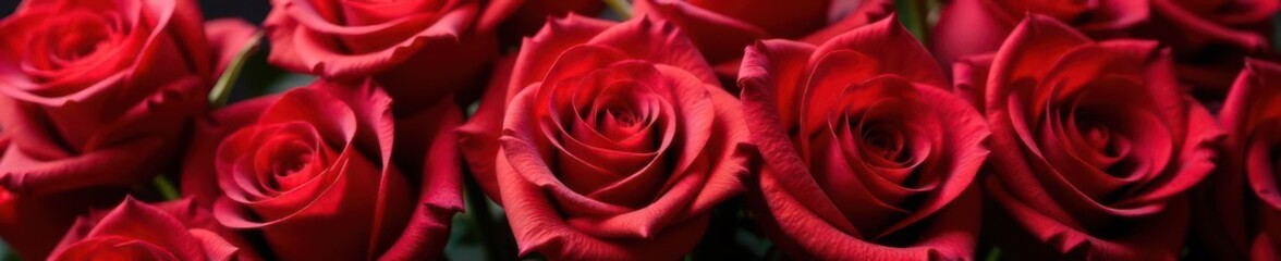 Luxury crimson rose arrangement Valentine's card, redroses, design