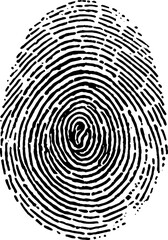 Vector illustration, isolated, grouped, transparent background. Perfect thumb fingerprint art