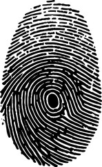 Perfect thumb fingerprint image. Fingerprint Icon Vector stock illustration. eps 10