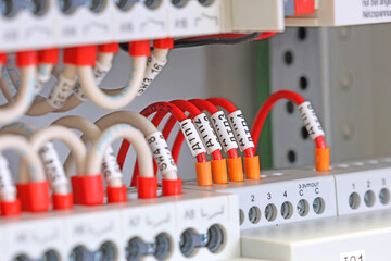 Connecting the electrical module using copper electrical insulated wires. 