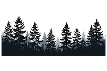  Majestic Pine Trees Silhouette