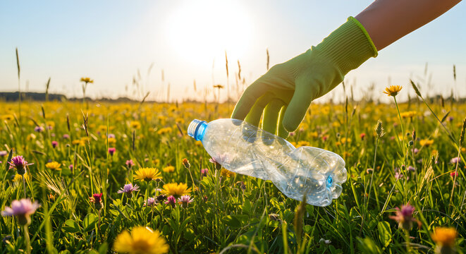 hand holding a camomile
