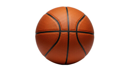 Fototapeta premium A close-up of a basketball showcasing its texture and design against a plain background
