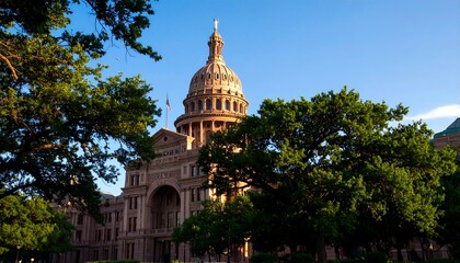 Fototapeta premium State capitol building with trees