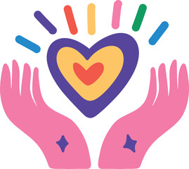 Hands holding a heart Love, care, and compassion concept