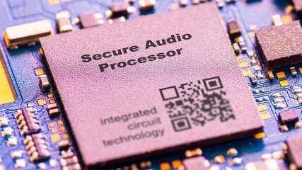 Secure Audio Processor Processes audio signals with encryption for secure communication.