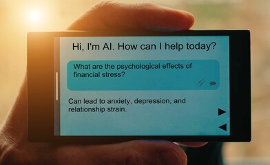 What are the psychological effects of financial stress?