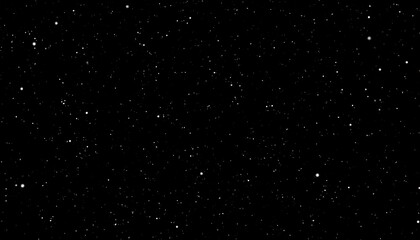 Obraz premium Starry night sky, scattered white dots on black