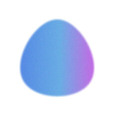 Abstract gradient egg shape with blue and purple on a black background