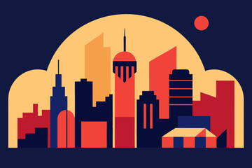 Fototapeta premium city skyline at night