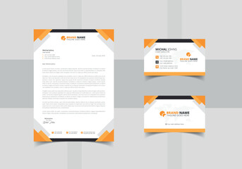 Simple letterhead and business card stationery kit