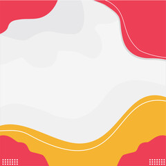 Bright Abstract Background with Red and Yellow Color Waves