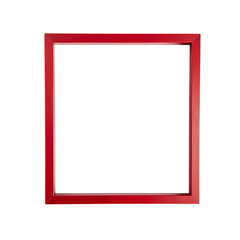 Obraz premium A simple red frame for picture isolated on transparent background