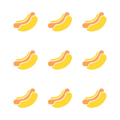 Hot Dog Icon Pattern