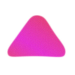 Isolated pink triangle with rounded corners on a black background