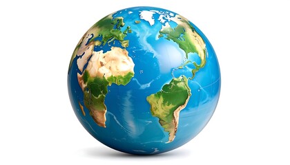 Fototapeta premium Earth globe, realistic 3D render