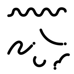 ポップでかわいいメンフィス柄の図形パーツ素材