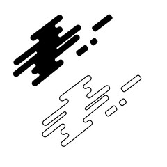 ポップでかわいいメンフィス柄の図形パーツ素材