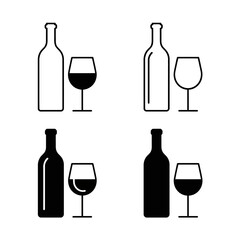 wine bottle and glass