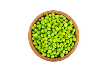 Fresh green pea pods with green peas isolated on white background. Sweet green peas. Green pea...