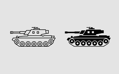 military tank silhouette