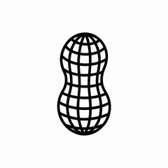 3D Wireframe Peanut Shape Abstract Grid Mesh Vector Illustration