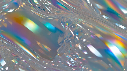Iridescent Plastic Wrap Creates A Modern, Abstract Design