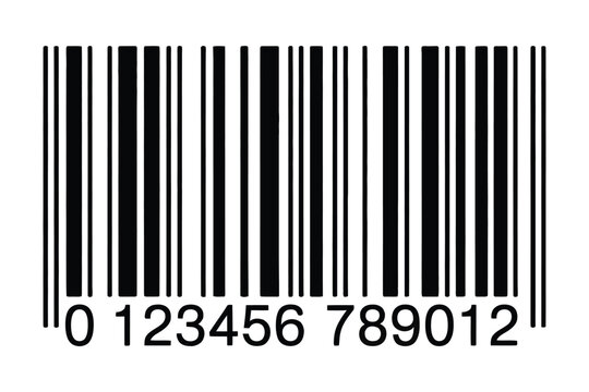 EAN-13 barcode vector isolated on clean white background

