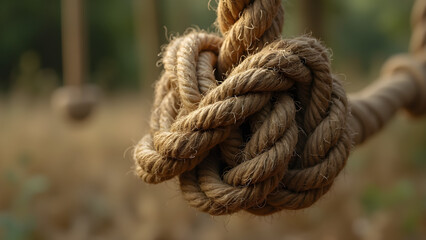 Old-fashioned rope swing texture. Knotty details of vintage swings. Realistic rope swing design. Rustic charm of outdoor rope swings.