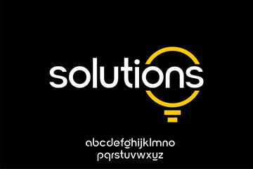 Solutions Lightbulb Idea Business Logo Concept