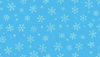 Light blue background with many small white snowflakes