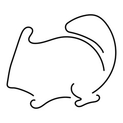chinchila icon isolated on white background, vector illustration.