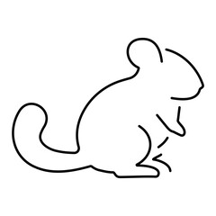 chinchila icon isolated on white background, vector illustration.