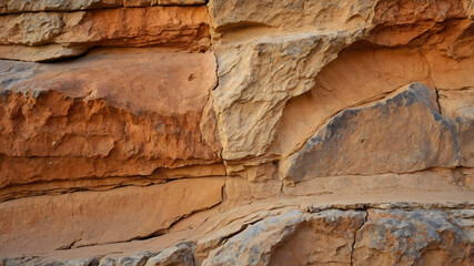 Close-Up of Textured Sandstone Rock Formation