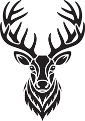 Naklejka premium Rustic Deer Antler Vector Illustration