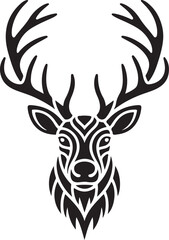 Naklejka premium Stag Head Logo Design Collection