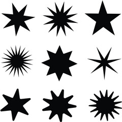 Shine symbol illustration. star sign collection.