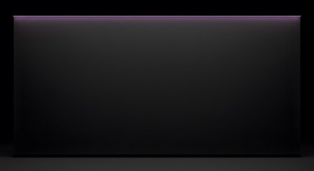 Minimalist Black Surface with Subtle Purple Accent Lighting