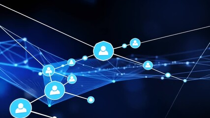 Modern digital network connections, connecting users abstract futuristic innovation - Powered by Adobe