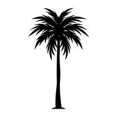 Obraz premium Palm Tree Silhouette Vector Set for Tropical and Summer Design