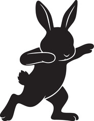 Cartoon black bunny animal vector