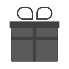 Gift Box Icon with Ribbon Element for Holiday Present Concept in Simple Vector Format
