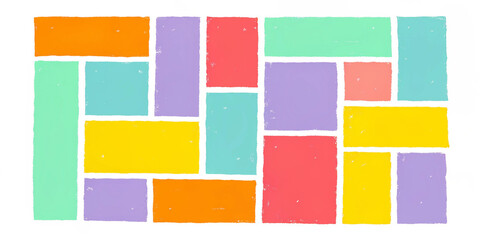 colorful paper background, Crayon drawn squares, triangle, rectangles with wavy rough edges, set of grunge banners, Hand drawn childish frames, rough texture Colorful square and rectangle text boxes 