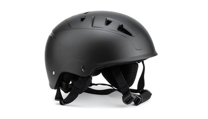 Naklejka premium Black helmet on white background