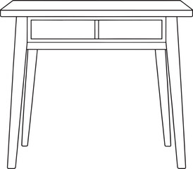 Modern console table with clean lines and drawers perfect for workspace visuals and stylish interior ideas