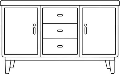 Credenza sideboard with storage illustration ideal for living room visuals and organized decor concepts
