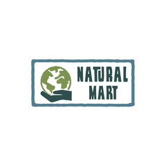 Natural Mart logo. Simple Natural Mart logo for organic products, eco business, natural store or sustainable market identity. Vector illustration.