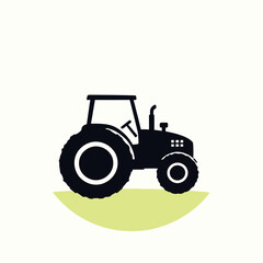 Red farm tractor agricultural vehicle isolated on a white background