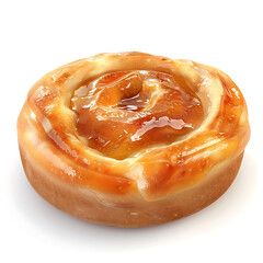 Golden Cinnamon Roll with Glazed Topping