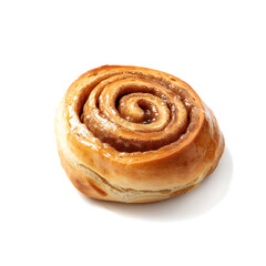Golden Cinnamon Roll with Swirled Filling and Glaze